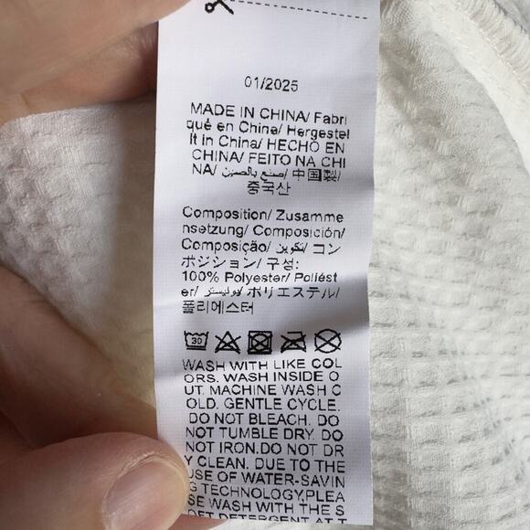 White Floral Sleeve V-Neck Blouse - Size 2XL - Picture 4 of 6